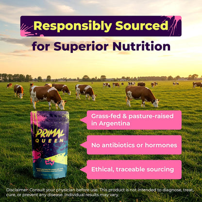 Primal Queen Female-Optimized Beef Organ Superfood Supplement (Beef Liver, Kidney, Heart, &amp; 3 More) - 100% Grass Fed, Pasture Raised - 3rd Party &amp; Clinically Tested
