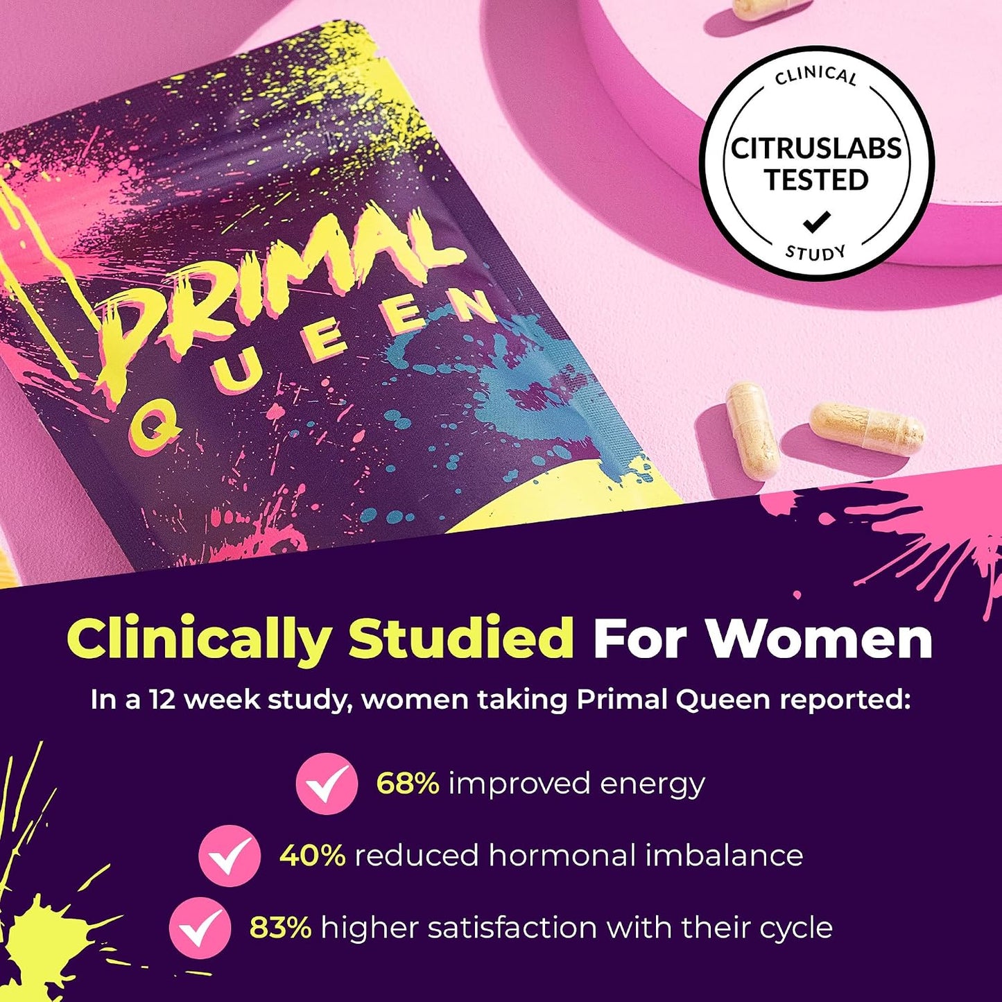 Primal Queen Female-Optimized Beef Organ Superfood Supplement (Beef Liver, Kidney, Heart, &amp; 3 More) - 100% Grass Fed, Pasture Raised - 3rd Party &amp; Clinically Tested